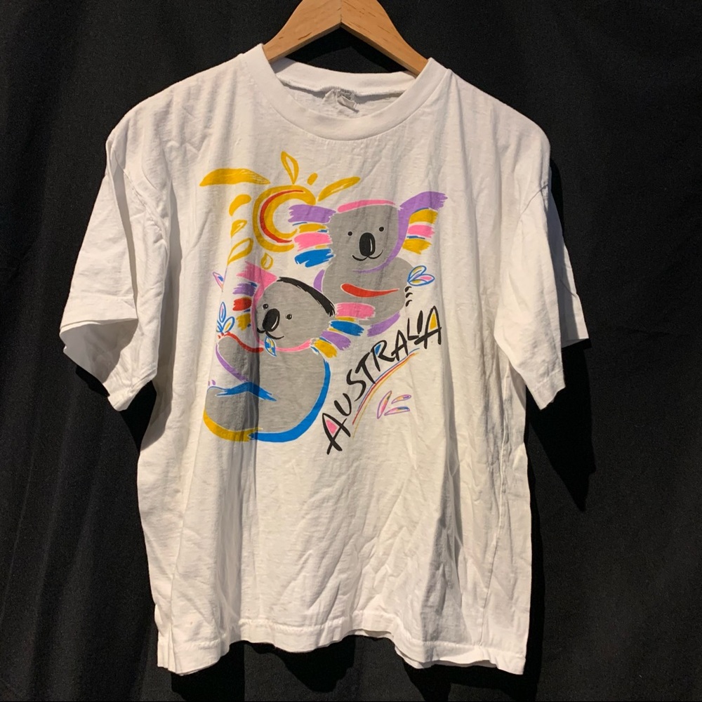 VINTAGE Koala Bear Australia Shirt Adult Sz XXL Animal Art Nature Wildlife 21x24